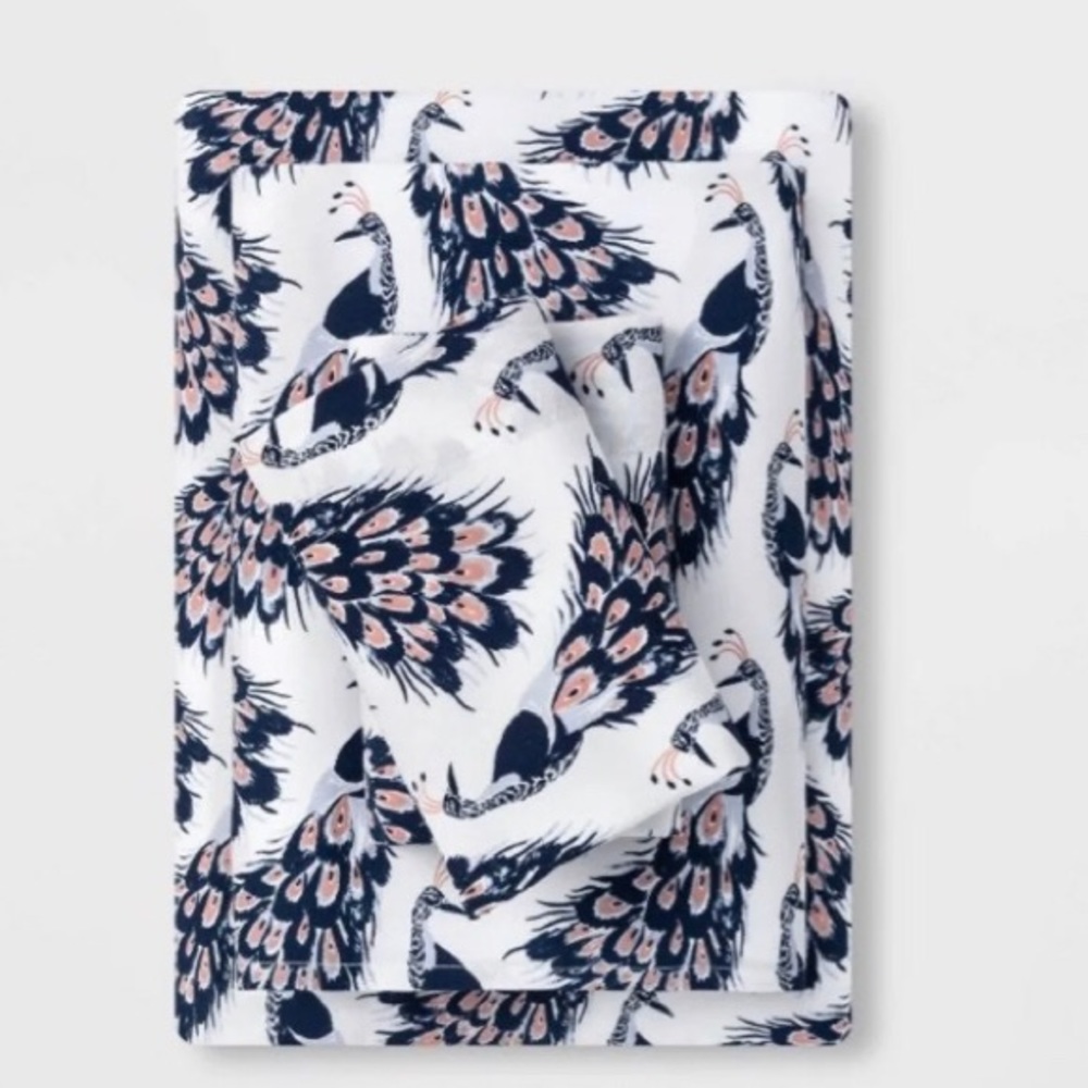 Opalhouse peacock printed sheet set